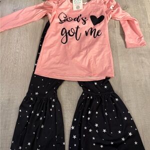 Kids Pink and Black Pajama Set